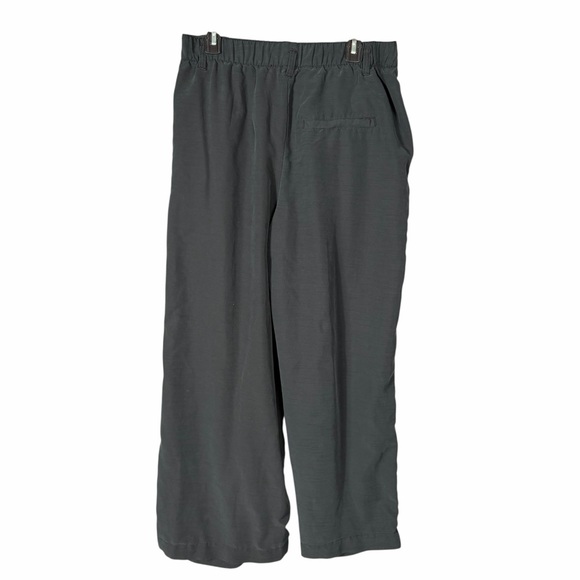 Free People Wide Leg Pants Sz Medium Black Nothin to Say Pleated Trouser Pull On - Picture 4 of 9